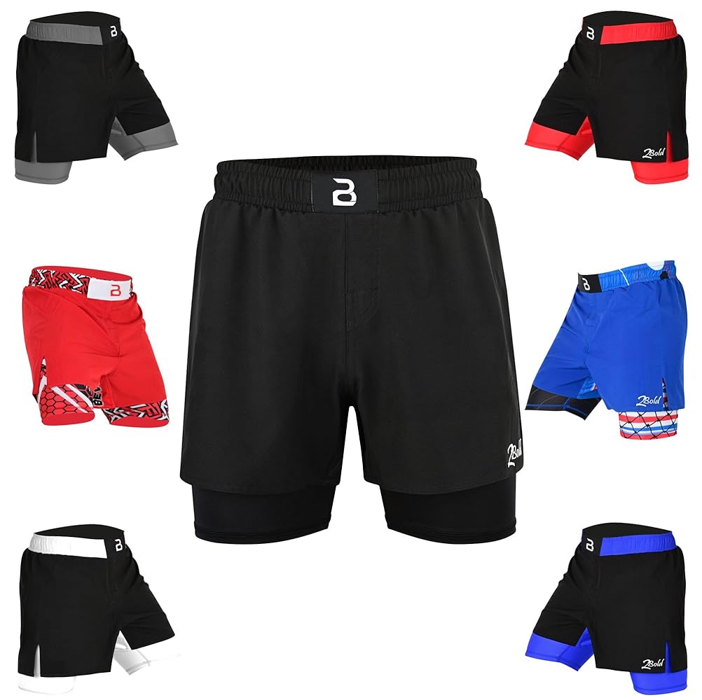 2BOLD MMA Shorts Men's BJJ, Grappling, JIU-Jitsu, NO-GI